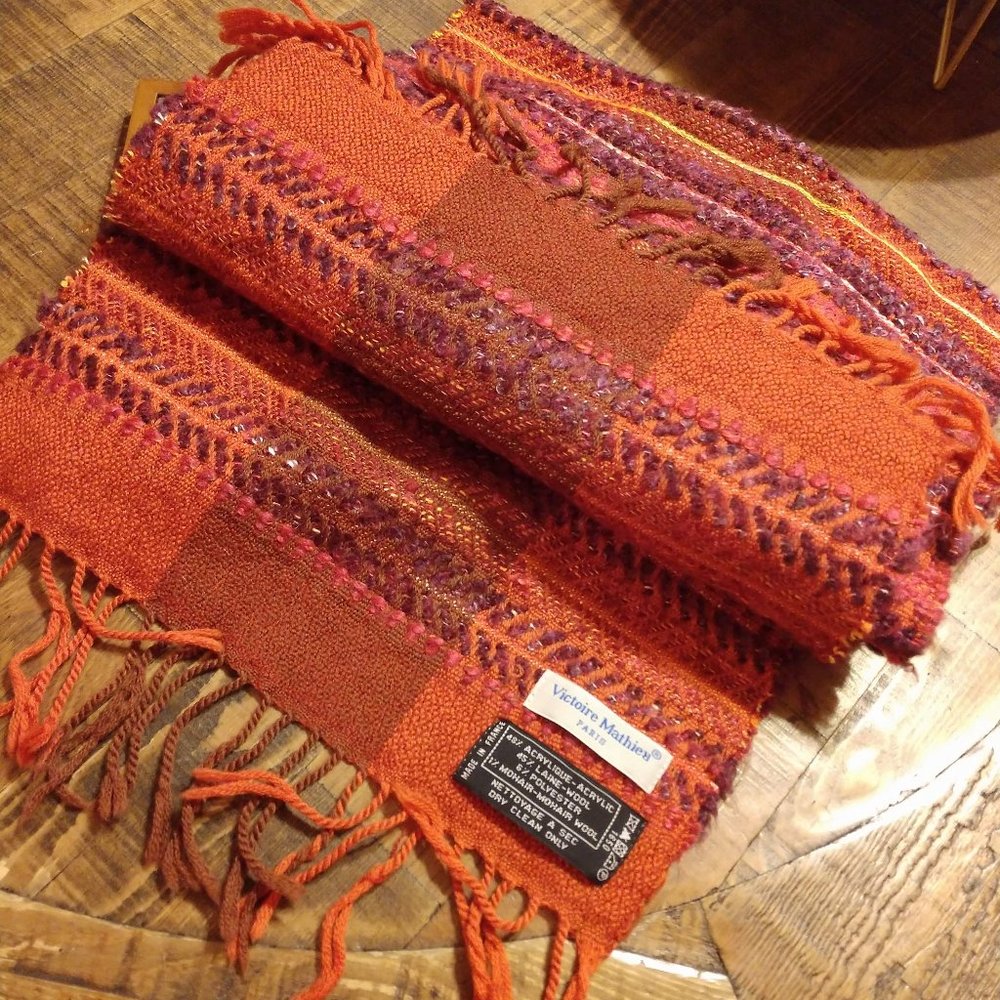 Vintage Victoire Mathieu Wool Scarf